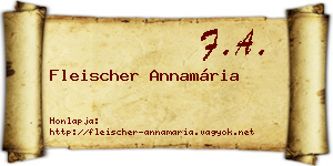 Fleischer Annamária névjegykártya