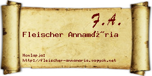 Fleischer Annamária névjegykártya